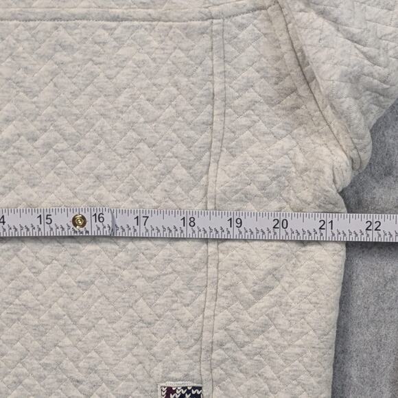 NWT Chubbies The Sandstorm Quilted Quarter Zip Sweater Mens M Beige Pullover - Picture 8 of 11